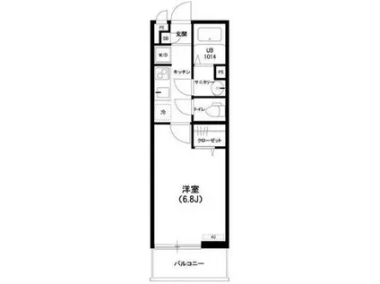 リブリ・アデーレ(1K/2階)の間取り写真