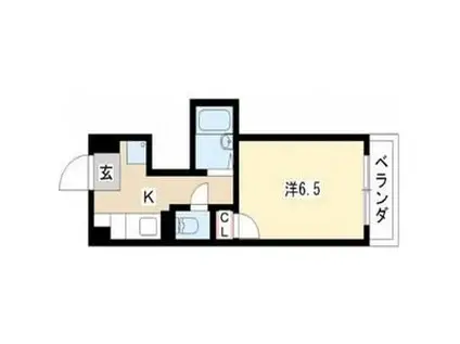 サンメゾン穂(1K/4階)の間取り写真