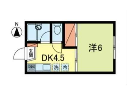 コーポ21(1K/1階)の間取り写真