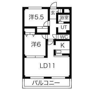 プレジール・マ・メゾン(2LDK/3階)の間取り写真