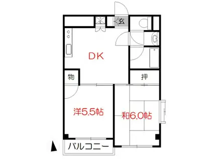 ミルメゾン(1LDK/8階)の間取り写真