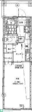 コモド飯能本町(1K/1階)の間取り写真
