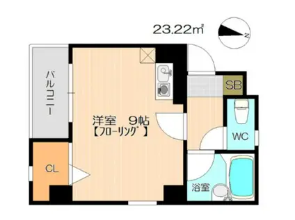 COSY CASA BEFU-EKIMAE(ワンルーム/3階)の間取り写真