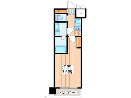 アトラスカーロ仙台駅東(1K/5階)の間取り写真