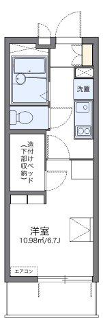 レオパレス瓦町(1K/2階)の間取り写真
