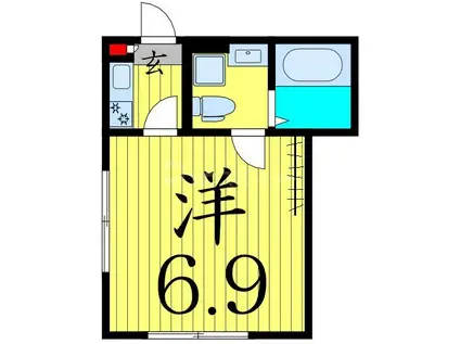 コート・リヴィエール(1K/2階)の間取り写真