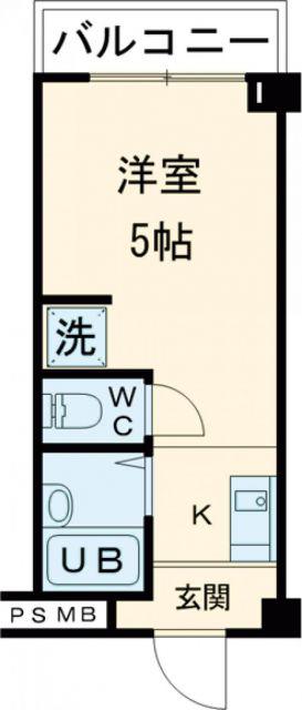 レナジア大東(1K/1階)の間取り写真