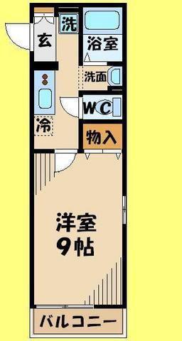 ソレーユ・トレビナ(1K/2階)の間取り写真