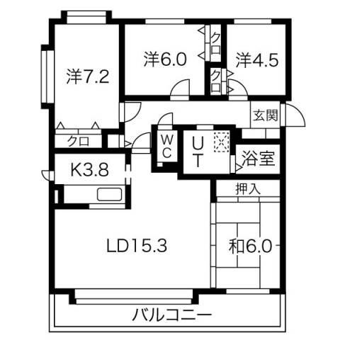 エバ・メゾン本郷通リーヴ・ノール(4LDK/4階)の間取り写真