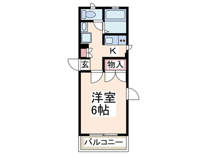 メゾンエスポワール(1K/2階)の間取り写真