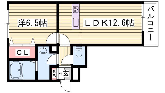 ウィルディコートI(1LDK/3階)の間取り写真