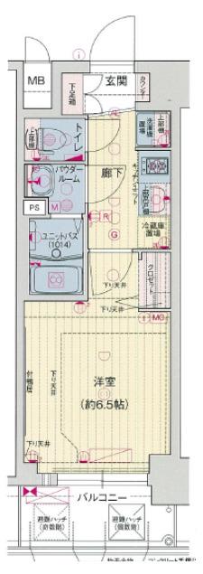 プレサンス OSAKA DOMECITYスクエア(1K/8階)の間取り写真