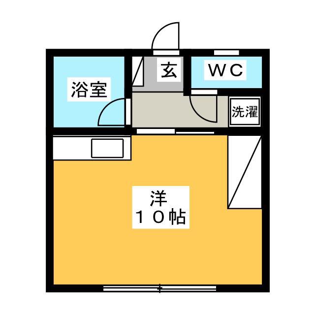 コーポグローヴ(ワンルーム/1階)の間取り写真