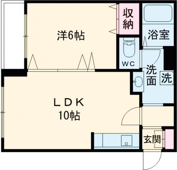 ARKマンション(1LDK/3階)の間取り写真