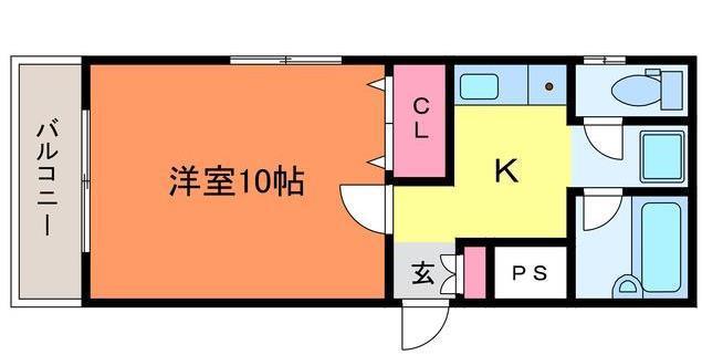イーストパーク21(1K/4階)の間取り写真
