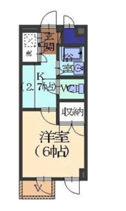 グランヴィレッジ本多町(1K/2階)の間取り写真