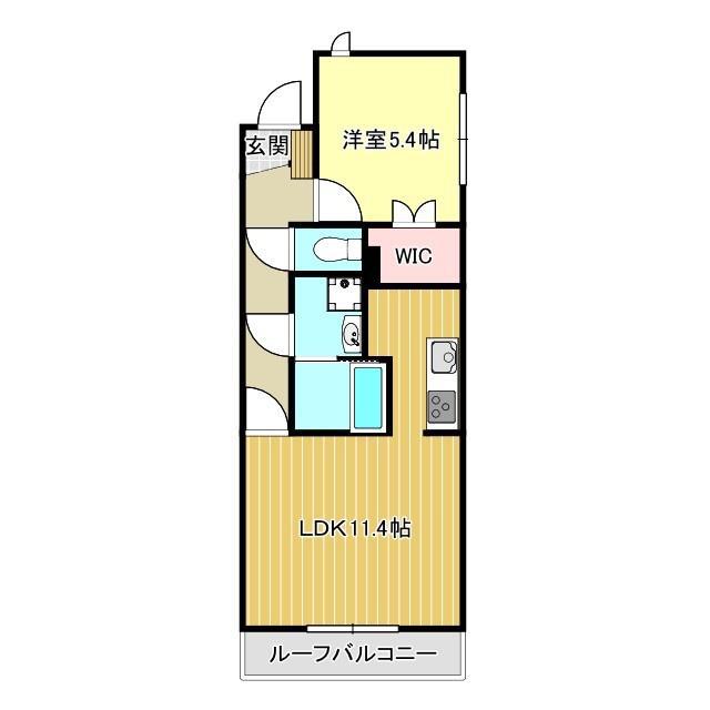 メイユール(1LDK/1階)の間取り写真