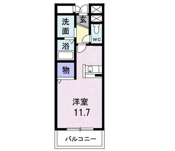 アニューアフェニティー(ワンルーム/2階)の間取り写真