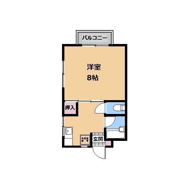 パークハウス K(1K/2階)の間取り写真