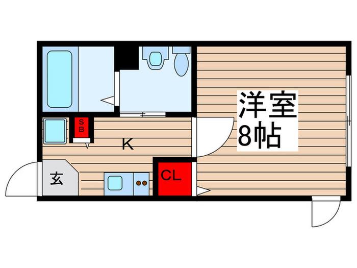 メゾンアレンヌ(1K/1階)の間取り写真