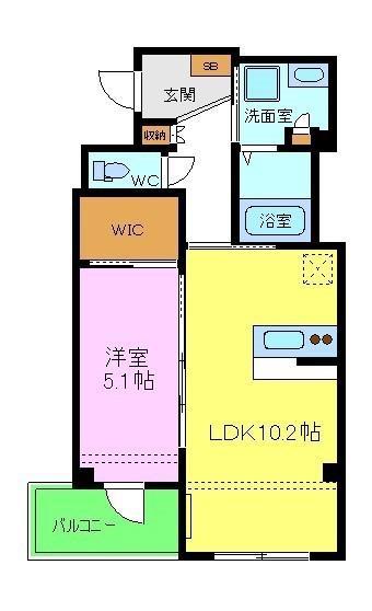 EARTH WELL(1LDK/1階)の間取り写真