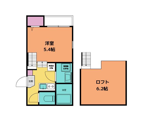 マルシエール(1K/2階)の間取り写真