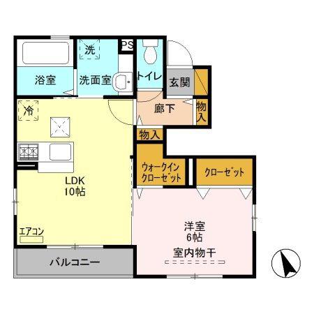 フェリーチェ(1LDK/1階)の間取り写真