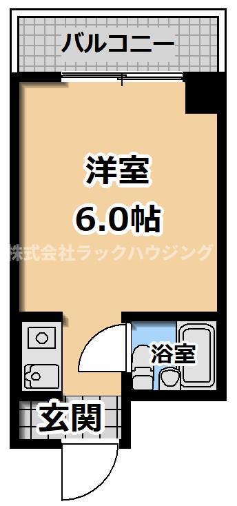 大建ハイツ千林(ワンルーム/1階)の間取り写真