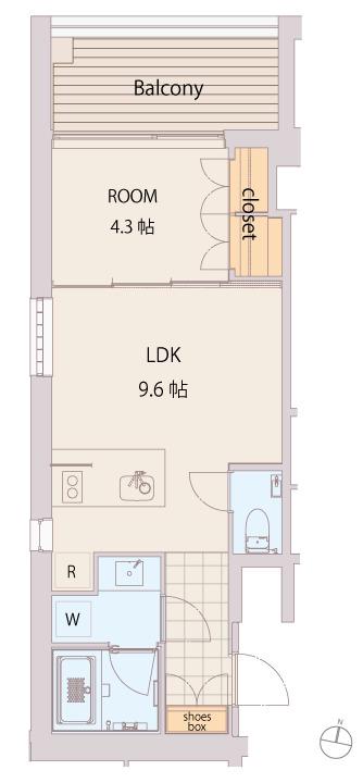 エスセナーリオ麻布十番(1LDK/3階)の間取り写真