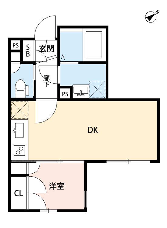 AVANCER南青山(1DK/1階)の間取り写真