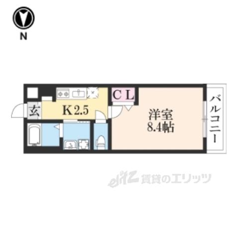 フォンスモンテ(1K/2階)の間取り写真