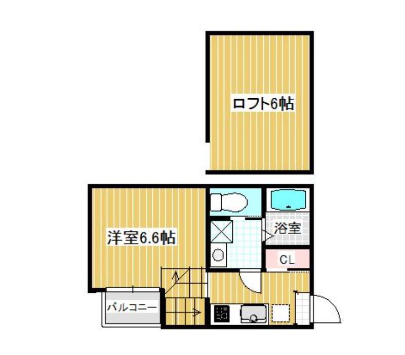 BAAN荒町(1K/1階)の間取り写真
