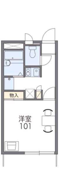 レオパレスセゾン杜(1K/1階)の間取り写真