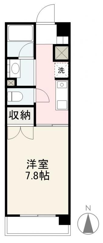 アイランドガーデン白川(1K/2階)の間取り写真
