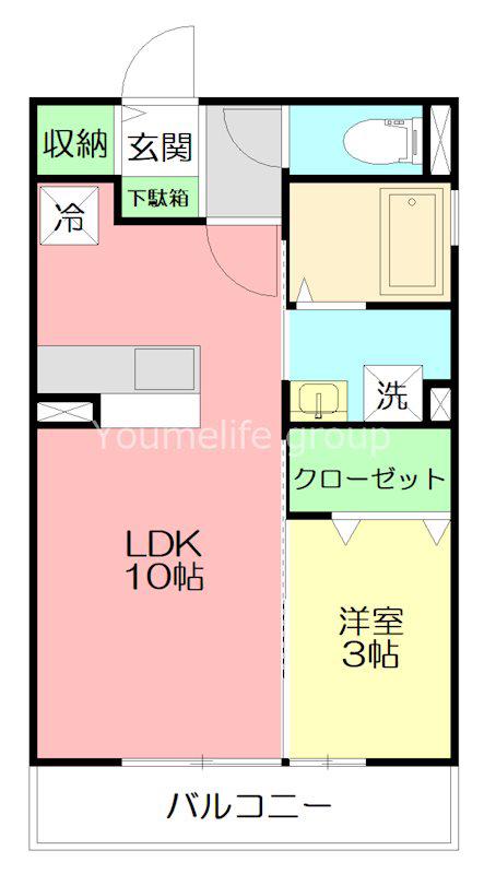 ハイムTプラウド(1LDK/2階)の間取り写真