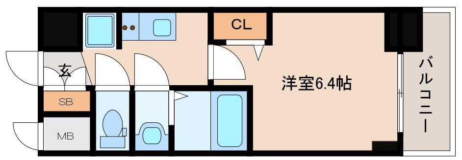 プレサンス新大阪イオリア(1K/3階)の間取り写真