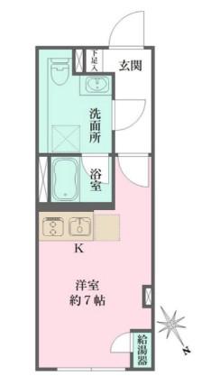 FIKA大井町(ワンルーム/2階)の間取り写真