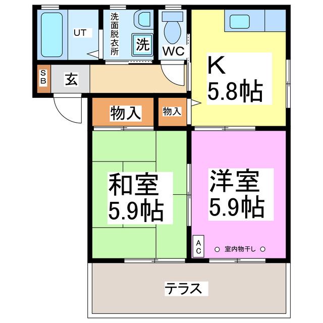 ZEPHYRI・II(2K/1階)の間取り写真