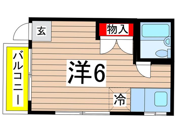 スト-クハイツクボタ(ワンルーム/1階)の間取り写真