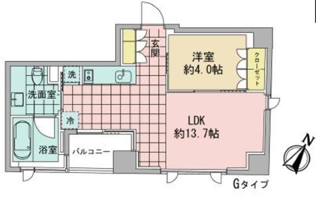 AZ日本橋人形町(1LDK/6階)の間取り写真