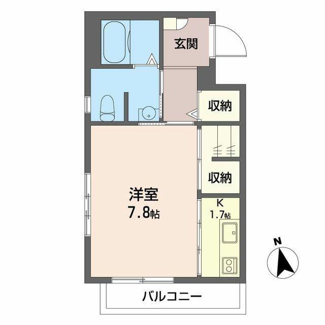 シャインハイム並木(1K/2階)の間取り写真