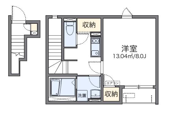 レオネクストプランドール(1K/2階)の間取り写真