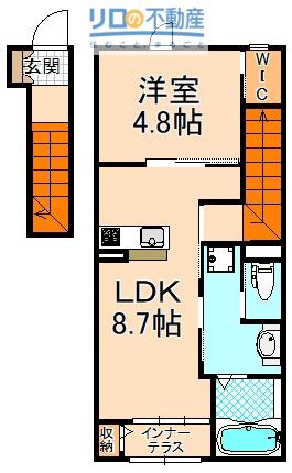 サンコーポ(1LDK/2階)の間取り写真