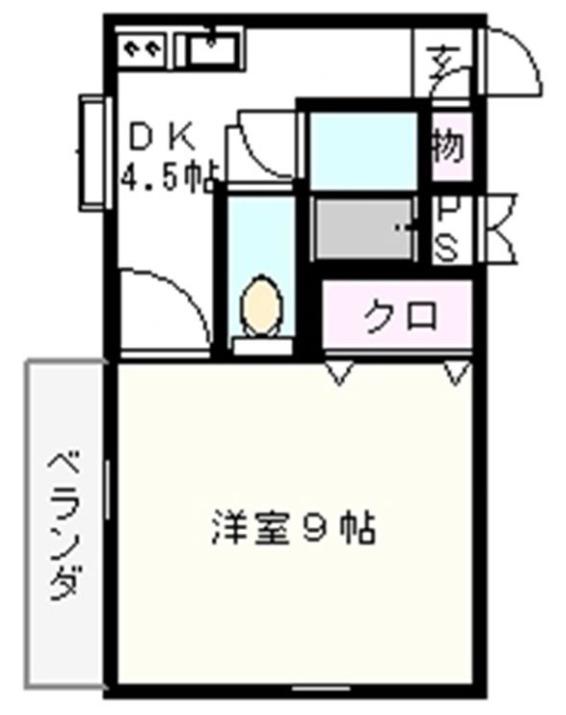 アルバトロス原(1DK/4階)の間取り写真