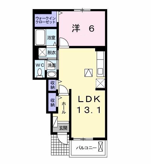 グレイスメゾンA(1LDK/1階)の間取り写真