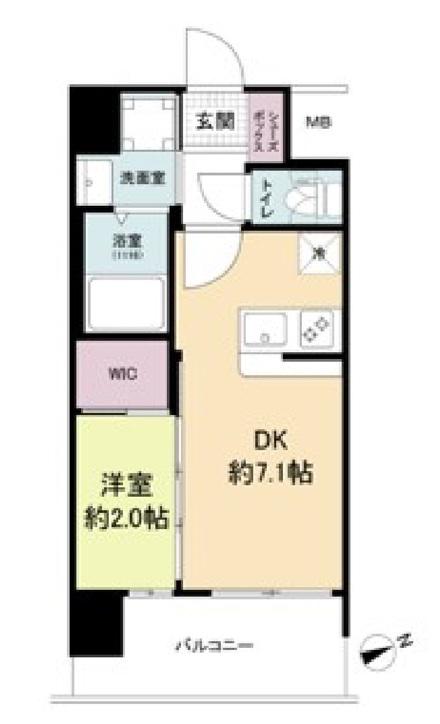 セレニテ難波ミラク壱番館(1DK/11階)の間取り写真