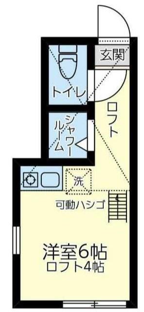ユナイトANZENパウリーニョ(ワンルーム/2階)の間取り写真