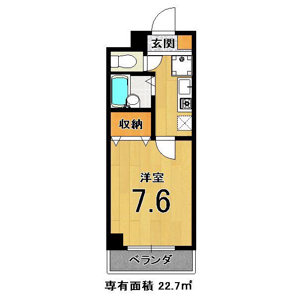 MIO表参道(1K/3階)の間取り写真