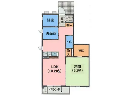 ルミエール(1LDK/1階)の間取り写真