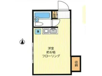 小関ハウス(ワンルーム/2階)の間取り写真